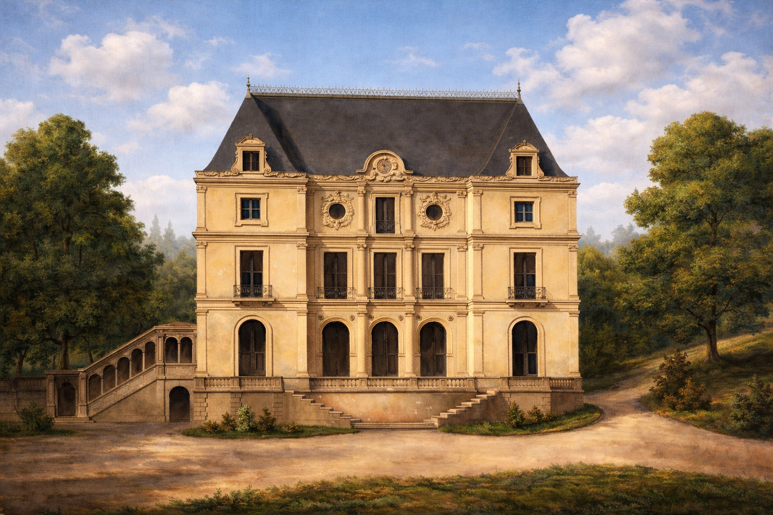 Le château de Saint Gervais, vue ancienne